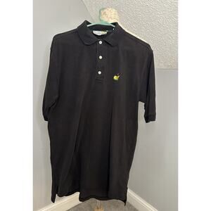 Vintage Augusta National Golf Shop Masters Slazenger Polo Shirt Men's Med Black